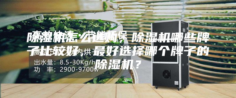 除濕機怎么選購，除濕機哪些牌子比較好，最好選擇哪個牌子的除濕機？